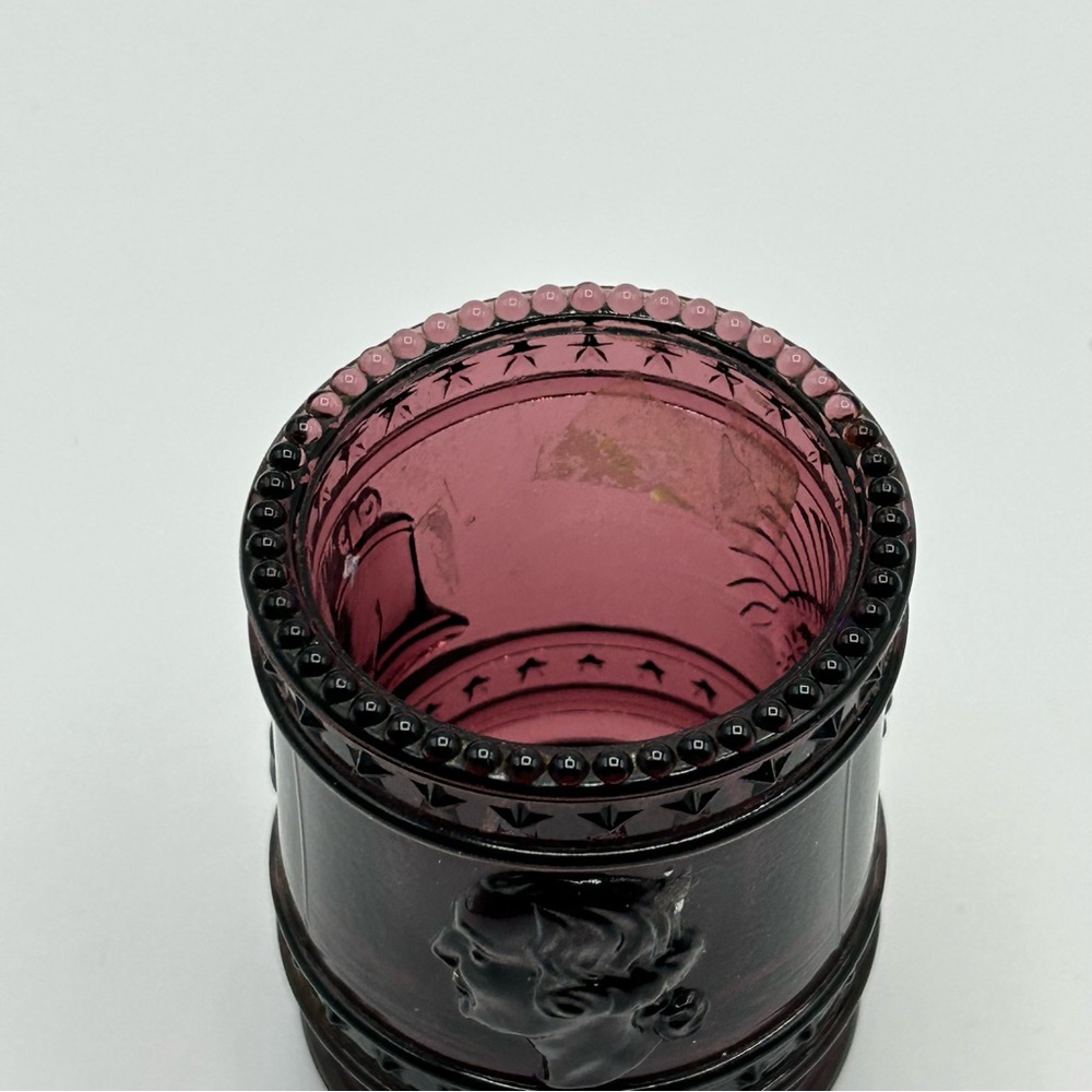 Maude St Clair Plum Carnival 1776 1976 Bicentennial Toothpick Holder - Picture 11 of 11